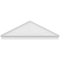 Ekena Millwork Peaked Cap Sunburst Architectural PVC Combination Pediment, 82"W x 27-3/8"H x 2-3/4"P (Pitch 6/12) PEDPC082X275PKC01 - alternate 6